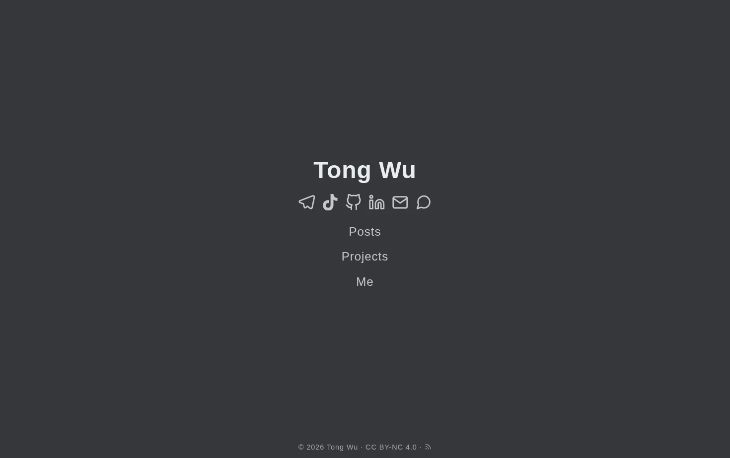 Tong Wu 页面快照